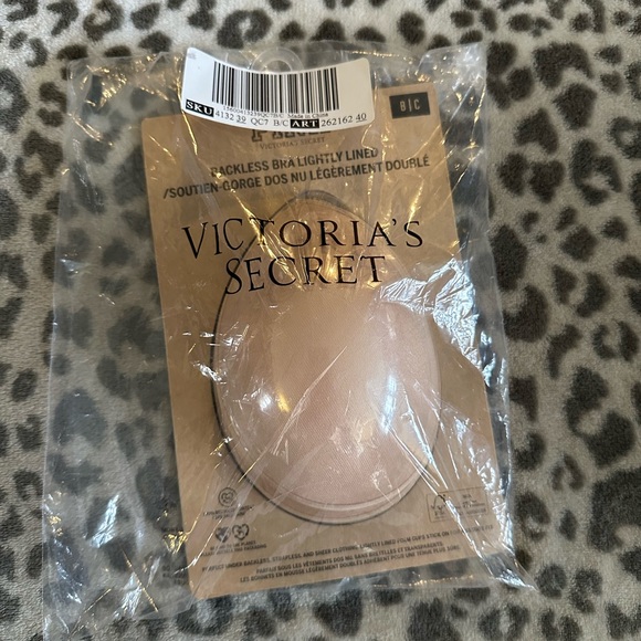 PINK Victorias Secret Backless Strapless Bra Lightly Lined Size B/C in Beige - Picture 4 of 12